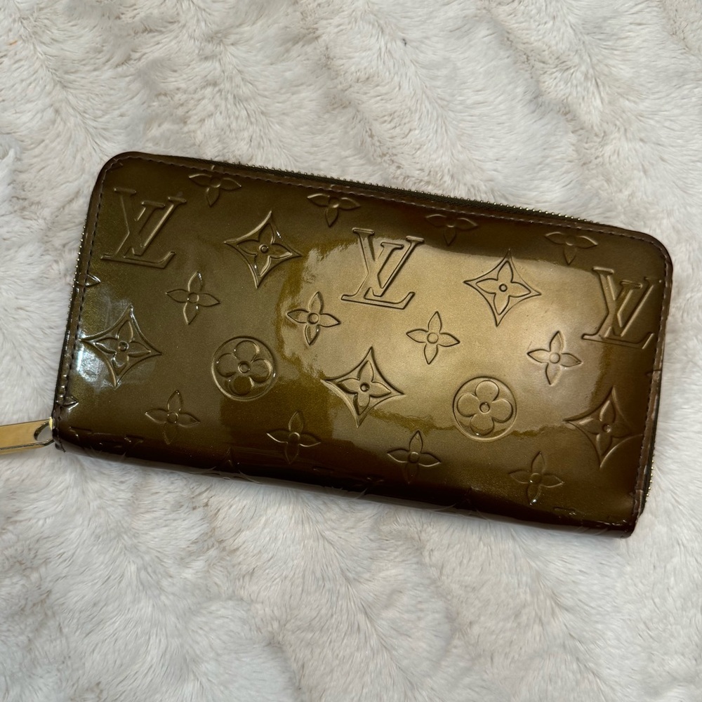 Louis Vuitton Vernis Bronze Long Zippy Wallet Authentic Zip Around Made In Spain - Picture 2 of 16